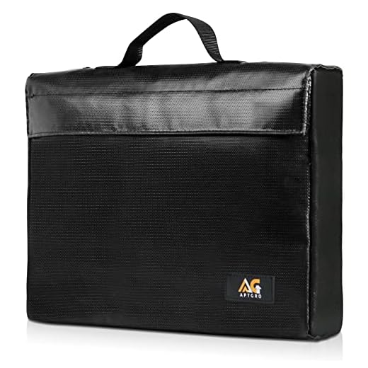 Large Fireproof, Waterproof Money & Important Document Holder Storage Bag, Silicone Coated | Fire Safe Document Box,  APTGRO Fire-Resistant & Fireproof Document Bags | Safe Box Fireproof Waterproof