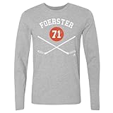 500 LEVEL Tyson Foerster Long Sleeve Shirt - Tyson Foerster Philadelphia Sticks WHT (Heather Gray, Medium)