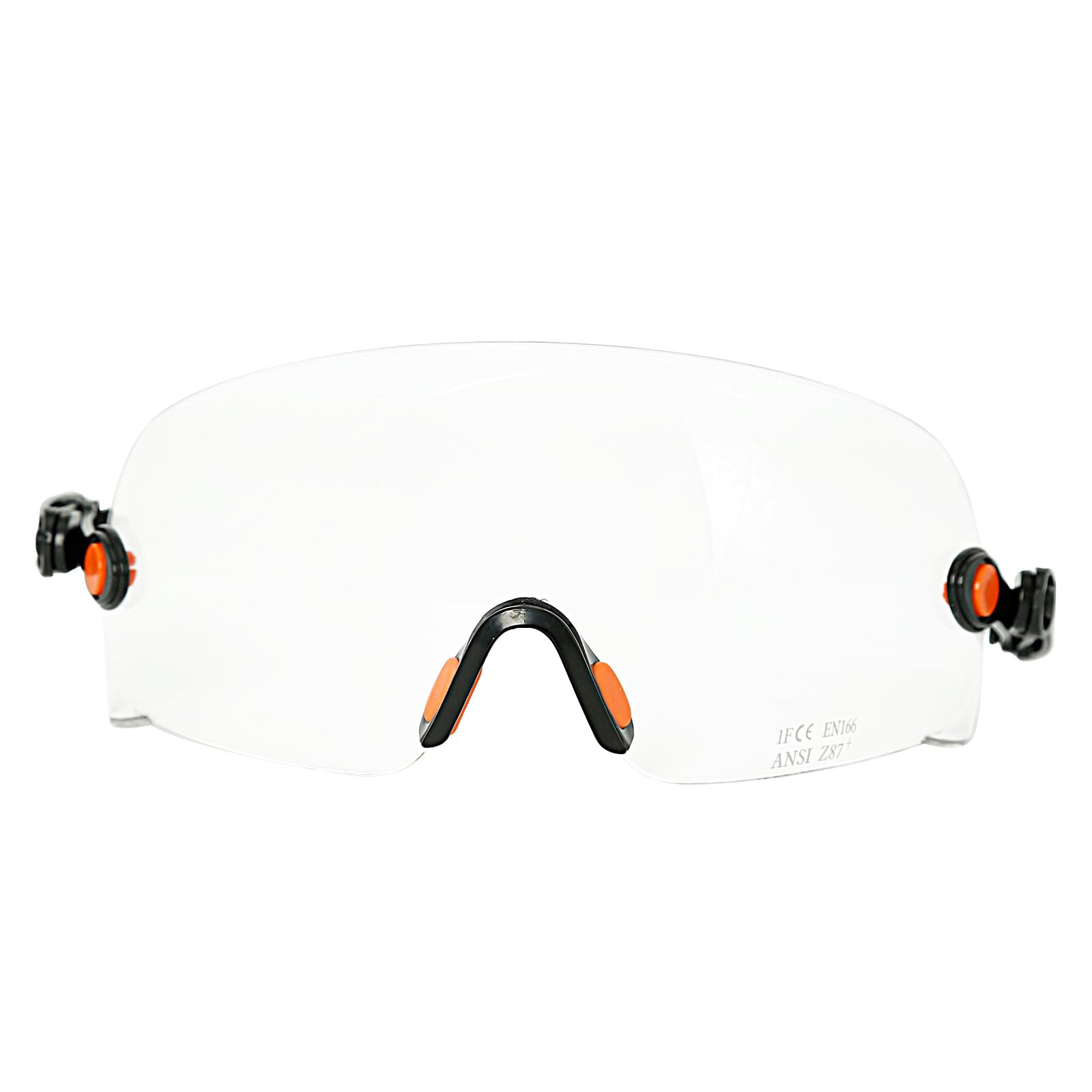 Aolamegs Safe ANSI Z87 Safety Glasses - OSHA Construction Hard Hat Visor Accessories,Upside Down Safety Helmet Goggle Replacement,Build in Clear Lens Eye Protector,Block Dust,EN 166 Approved