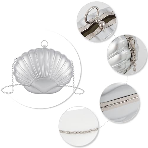 Image of Women Seashell Evening Bag Purse Mermaid Chain Strap Clutch Handbag Shoulder Bag | Seashell