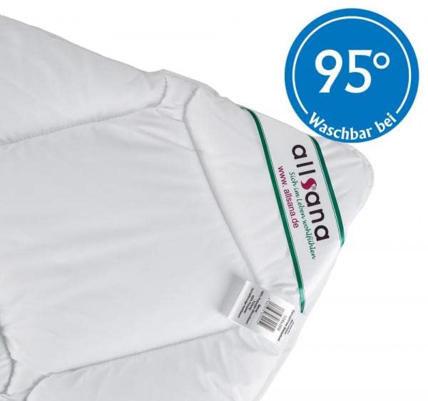 Microfaser Steppbett Kochfest 200x220 Bettdecke für Allergiker | Ganzjahres Microfaser Steppbett für Allergiker, mittelwarme Bettdecke hygienisch waschbar bei 95°C gegen Milben bei Allergie
