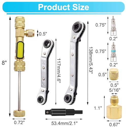 Herramienta Kit Remover Núcleo Válvula HVAC TWTADE miniatura 2