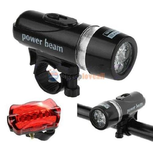 Schrodinger 10002 5 LED Bicycle Cycle LED Front Head Light Headlight Powerbeam+ 1 LED Tail Light (Combo) (B0CN9LP3L4) Amazon Price History, Amazon Price Tracker