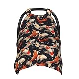 Tissu léger et respirant : fabriqué à partir de polyester de qualité supérieure avec une surface en flanelle douce, cet auvent de siège de voiture est léger et respirant. Le matériau double couche permet la circulation de l'air, gardant votre bébé au frais et confortable. Parfait pour une utilisation comme couverture d'allaitement ou couverture d'allaitement à imprimé carpes koï, garde votre bébé confortable sans surchauffe