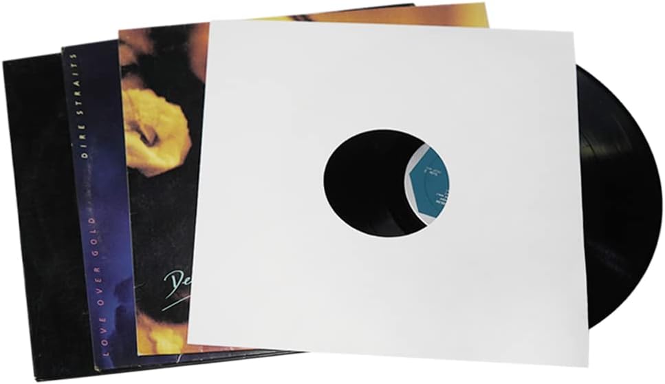 sdroceRyaM 20 Pack Vinyl Record Inner Paper Sleeves 12 Inches Anti-Static White Kraft Paper Premium Acid Free Protection Covers for 33 RPM Record Vinyl