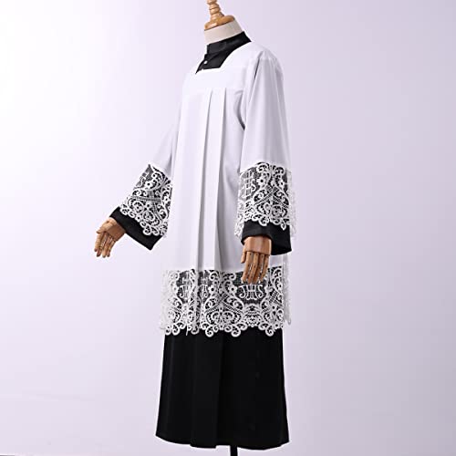 Ensemble vêtements liturgiques pour office religieux avec robe de chorale et surplis
