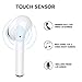 Bluetooth 5.0 Wireless Earbuds,Dualpow True Wireless Headphone HiFi Stereo Sound Mini in-Ear Headset (Touch Control, 20hrs Playtime, Auto Pairing) compatible with iphone, android, smartphones (White)