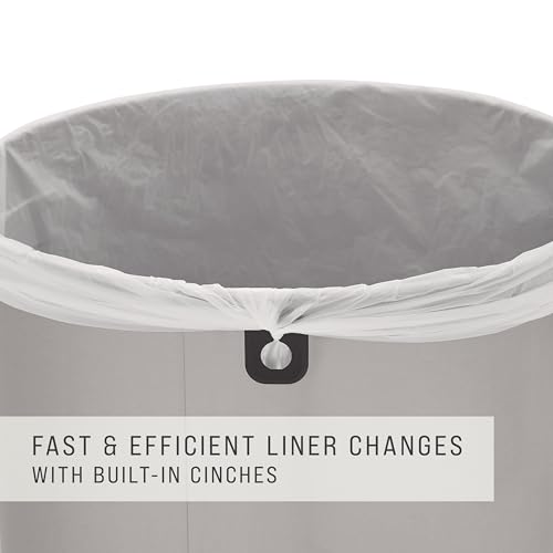 Image of Rubbermaid Commercial Products Refine Decorative Container, 16 Gallon, Half Round Stainless Steel Trash Can, Indoor for Hotel Lobbies /Conference Rooms /Airports