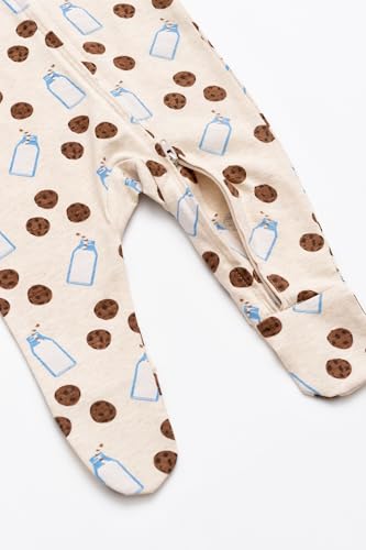 Image of monica + andy Double Zipper One Piece, 100% Organic Baby Clothes for Girls & Boys, Unisex, Preemie, Newborn & Infant Sizes