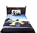 Aha Essentials Kids Sports Car Bed Sheet Race Car Twin Bedding Sets Pack of 4 Includes 1 Fitted Sheet, 1 Flat Sheet & Pillowcase Set, Long Lasting, Ultra Absorbent 3D Polyester Bedding (Twin)