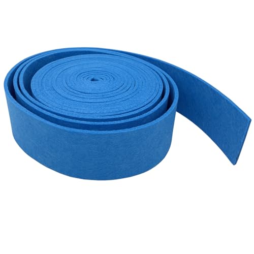 aufodara Filzrolle 5cm x 500cm Filzband Filzstoff 3mm Dicke Polyester Filz für DIY Aufbewahrungstasche Filzunterlage Patchwork Nähen Basteln Handwerken Dekoration (Blau)