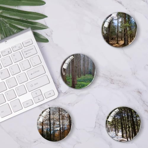 Imanes Redondos Decorativos para Refrigerador con Árbol miniatura 4