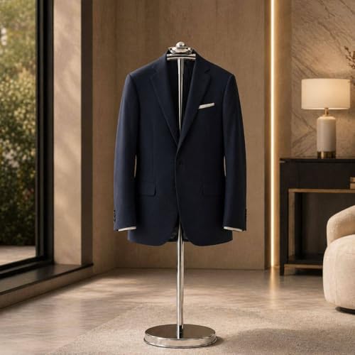 Image of LOCOMOTO Stainless Steel Coat Stand | Heavy Duty Garment Hanger Stand Rack | Cloth Stand for Office, Home, Showroom & Boutique | Rust Proof Durable Coat Hanger Stand (STEEL HANGER)