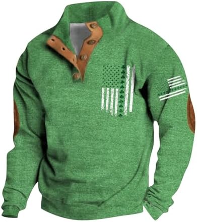 Mens St Patricks Day Sweatshirt Retro Shamrock