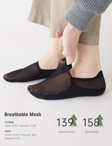 Ultra Thin No Show Socks Men - 6Pairs Breathable Mesh Ankle Socks, Anti-Slip & Invisible for Running & Office3