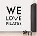 Adesivo murale sportivo in vinile Decorazione per centro fitness We Love Adesivo murale rimovibile 34X42Cm