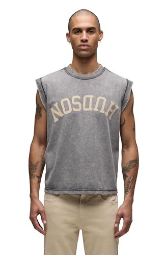 HUDSON Men's Cut Off Logo Tee