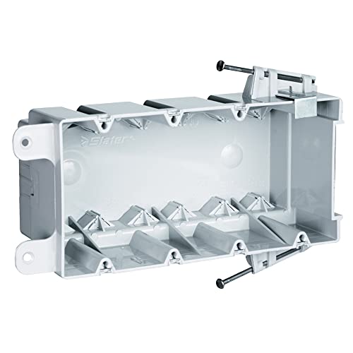 Pass & Seymour S4-68-Rac Plastic 4-Gang Switch Outlet Box With Quick/Click 7-13/16 X 3-13/16 Inch X 3 Inch 68 Cubic-Inch Slater, Color #TOP26