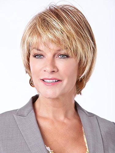 Classic Bob Color Light Blonde Rooted - Toni Brattin Wigs 7" Short Flirty Cut Changelite 100% Heat Friendly Synthetic Straight Layers Natural Healthy Hair Peluca