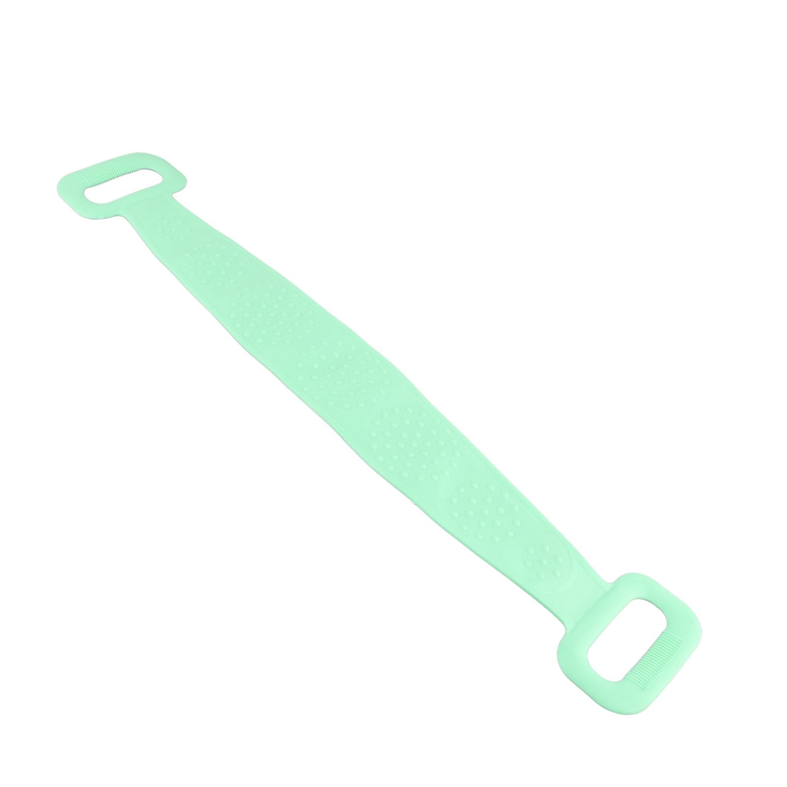 Brrnoo Spugna in Silicone per Doccia, Dorso Lavaggio Esfoliante, Manico Lungo, Linee Massaggianti Morbide, Strumento per Corpo Uomo Donna (GREEN)