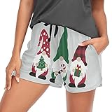 Oarencol Christmas Gnome Athletic Shorts for Women Workout Running Yoga Gym Shorts