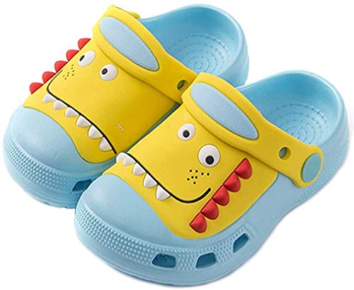 Laoli Clogs Kids Cute Garden Shoes Boys Girls Comfort Indoor Outdoor Slippers Soft Walking Beach Sandals Toddler/Little Kid Blue