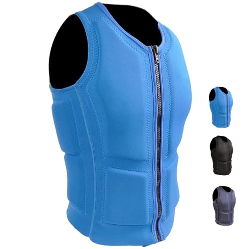 Chaleco de Kayak diseño ingeniería Pesca Organización optimizada río con Tejido Nylon para Trucha Río Corriente Pesca Mosca Uso(Blue,M)