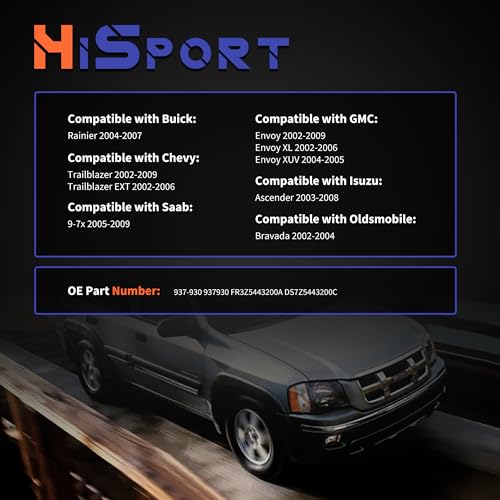 Image of HiSport 15110511 Rear Trunk Door Latch - Replace 931-298 15159269 | Compatible with Buick Rainier Chevy Trailblazer EXT GMC Envoy XL Envoy XUV Isuzu Ascender Oldsmobile Saab 9-7x 2002-2009