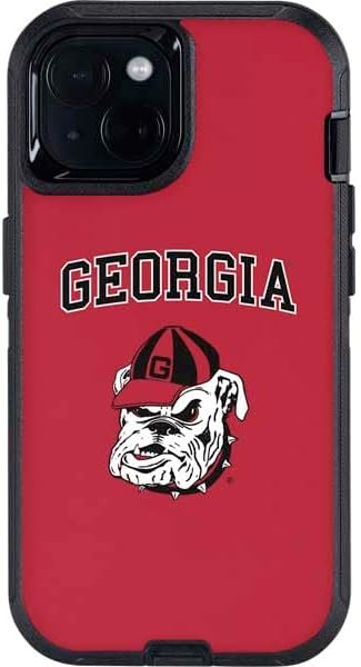 Skinit Decal Phone Skin Compatible with OtterBox Defender iPhone 15 - Officially Licensed University of Georgia Bulldogs Logo Design