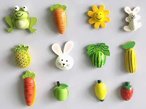 Multicolor Mix Wooden Fridge Magnets | Randomly Selected 12pcs for Kitchen and Home Decorations (B0B9K8N9RQ) Amazon Price History, Amazon Price Tracker