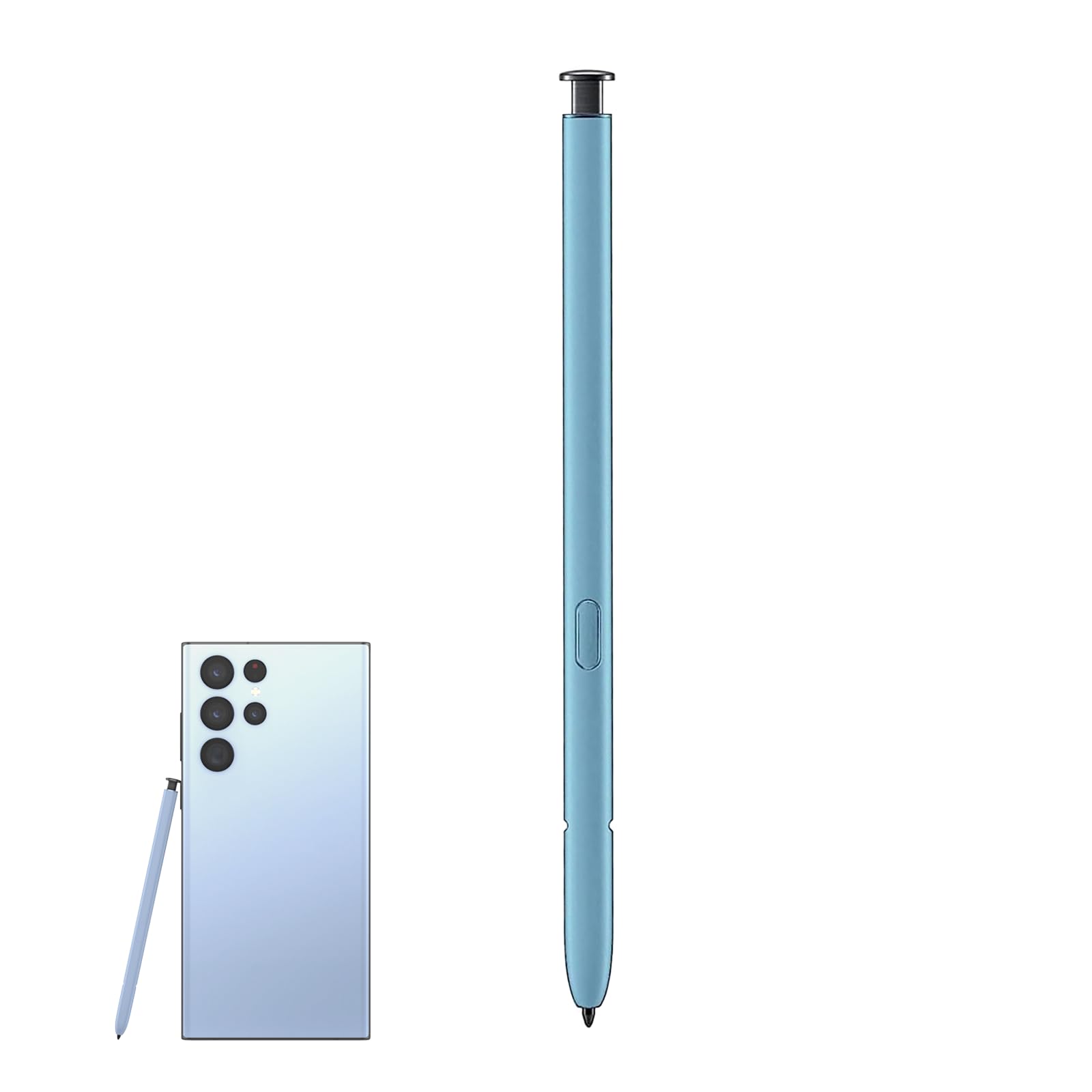 Bolígrafo azul Galaxy S22 Ultra S (sin Bluetooth) para Samsung Galaxy S22 Ultra 5G todas las versiones, lápiz capacitivo para pantalla táctil, sin función de control remoto