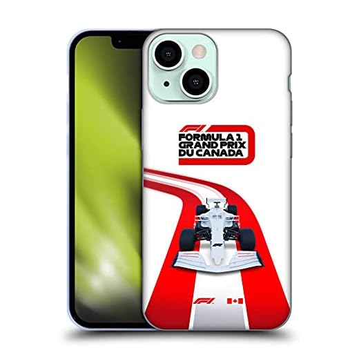 Head Case Designs Officiellt Licensierade Formula 1 F1 Kanada Grand Prix Världsmästerskapet Mjuk Gel Fodral Kompatibelt med Apple iPhone 13 Mini