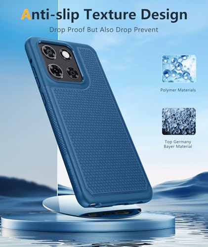 Image of FNTCASE for Moto G Stylus 2026 /2025 Case: Motorola G Stylus 2025 Case 14FT Military Grade Drop Protection with Screen Protector Shockproof Non-Slip Matte Dual Layer Phone Cover - 6.7 inch (Blue)