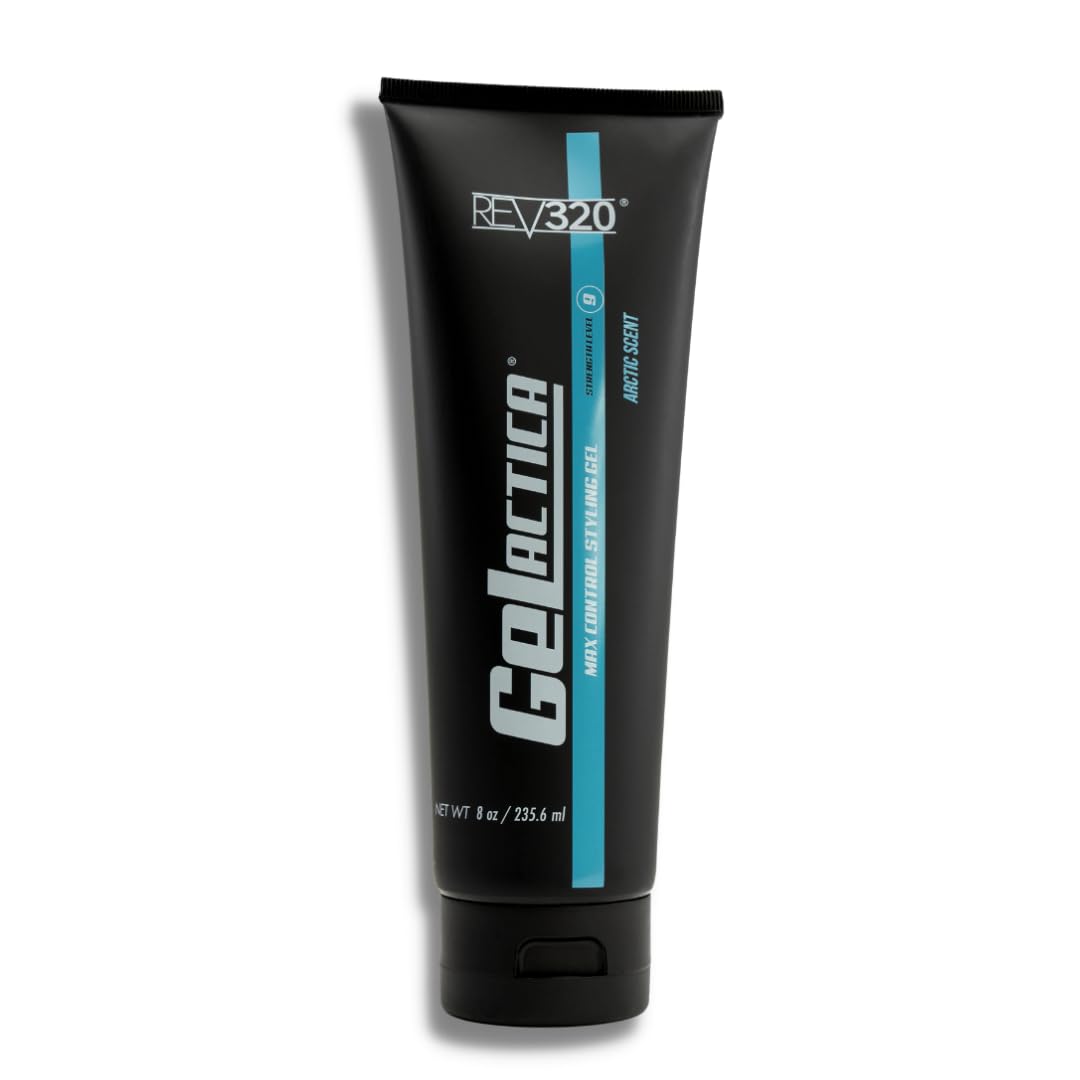 Max Control Hair Gel for Men, Alcohol-Free, Strong Hold Styling Gel, Natural Extracts for Long-Lasting Hold and Shine, Slick Back Hair Style 8 oz