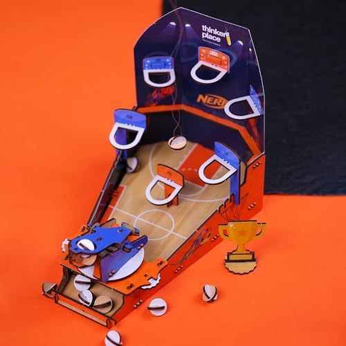 Image of Nerf DIY Basketball Frenzy | Build, Play & Compete in Your Own Basketball Arena | Stem Educational Toy for Kids Age 6, 7, 8+ Years | Science & Learning Toy | 3D Puzzle, Multicolor