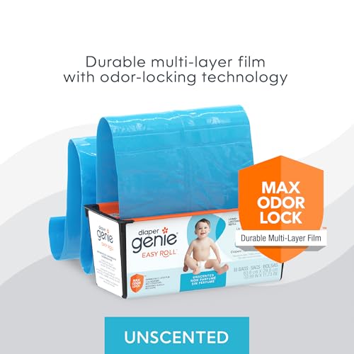 image for Diaper Genie Easy Roll Refill | 18 Bags Per Refill | Holds Up to 846 N
