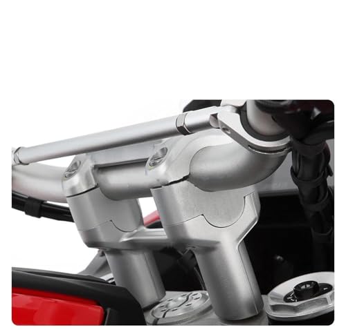 Abrazadera elevadora de manillar en aluminio plata para Ducati Multistrada 2