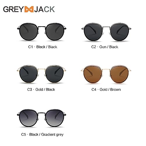 Image of Retro Round Sunglasses for Women, Photo-ready Look, for Everyday Wear