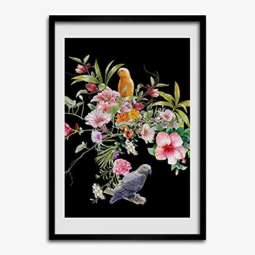 Motif hawaïen sur Cadre MDF Tableau 50x70 cm pour Salon Moderne Tulup