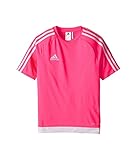 adidas Youth Soccer Estro Jersey, Solar Pink/White, Medium