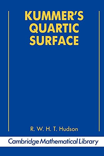 Preisvergleich Produktbild Kummer's Quartic Surface (Cambridge Mathematical Library)