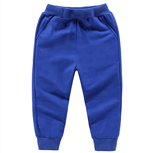 Kids Cotton Sweatpants Fall Thick Straight Joggers Long Pants Warm Comfy Toddler Boys Elastic Waist Trousers Pockets