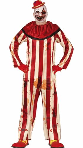 Costume da da clown horror a - da Assassino - Costumi di Halloween da Taglia Adolescenti 14-16 Anni uomo righe rosso