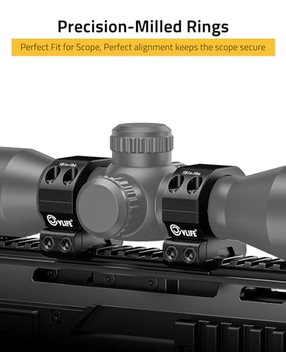 Image of CVLIFE Precision Scope Rings Mount - Compatible with Picatinny Rails and More - 2 Pieces