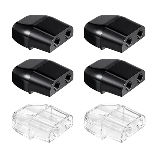 LAIVIYA Ahuyentador Animales Coche, 6PCS Auyentadores De Jabalies Coche, Aullentador De Animales para Coche, Silbatos De Ciervo para Coche con Cinta (Negro+Transparente)