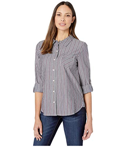Image of Tommy Hilfiger Women's Roll Tab Button Down Shirt (Regular and Plus Sizes)