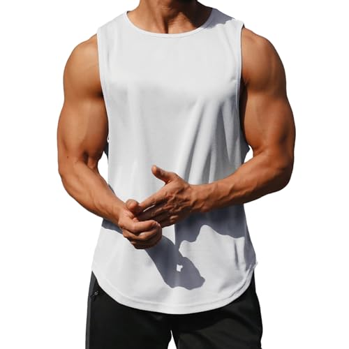 Litthing Camisetas sin Mangas Deportivas para Hombre Chalecos para Hacer Ejercicio de Secado Rápido a Prueba de Sudor para Gimnasio para Correr Deportes y Fitness Entrenamiento Atlético