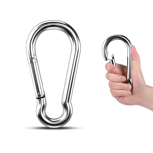 1pc 7.00 inch Large 304 Stainless Steel Carabiner Clip Hooks Spring Snap