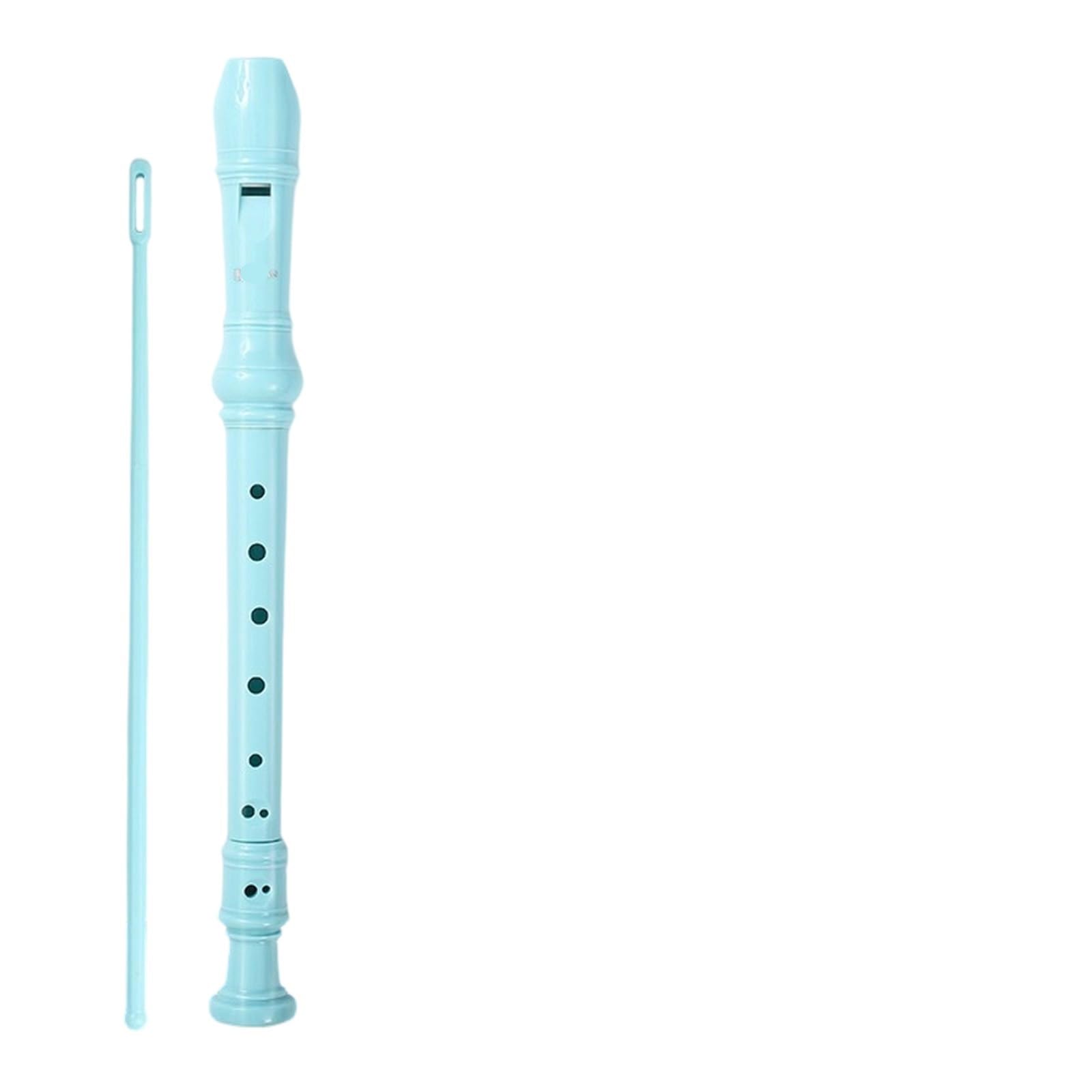 8 Otworowy Flet Prosty Sopranowy (palcowanie Niemieckie) Instrument Dęty Dla Początkujących Drewniany Flet Prosty(Blue)