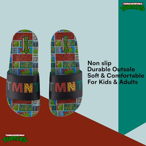 Teenage Mutant Ninja Turtles Mens Slide Sandals - TMNT Shoes - Michaelangelo, Raphael, Donatello, and Leonardo Slides2